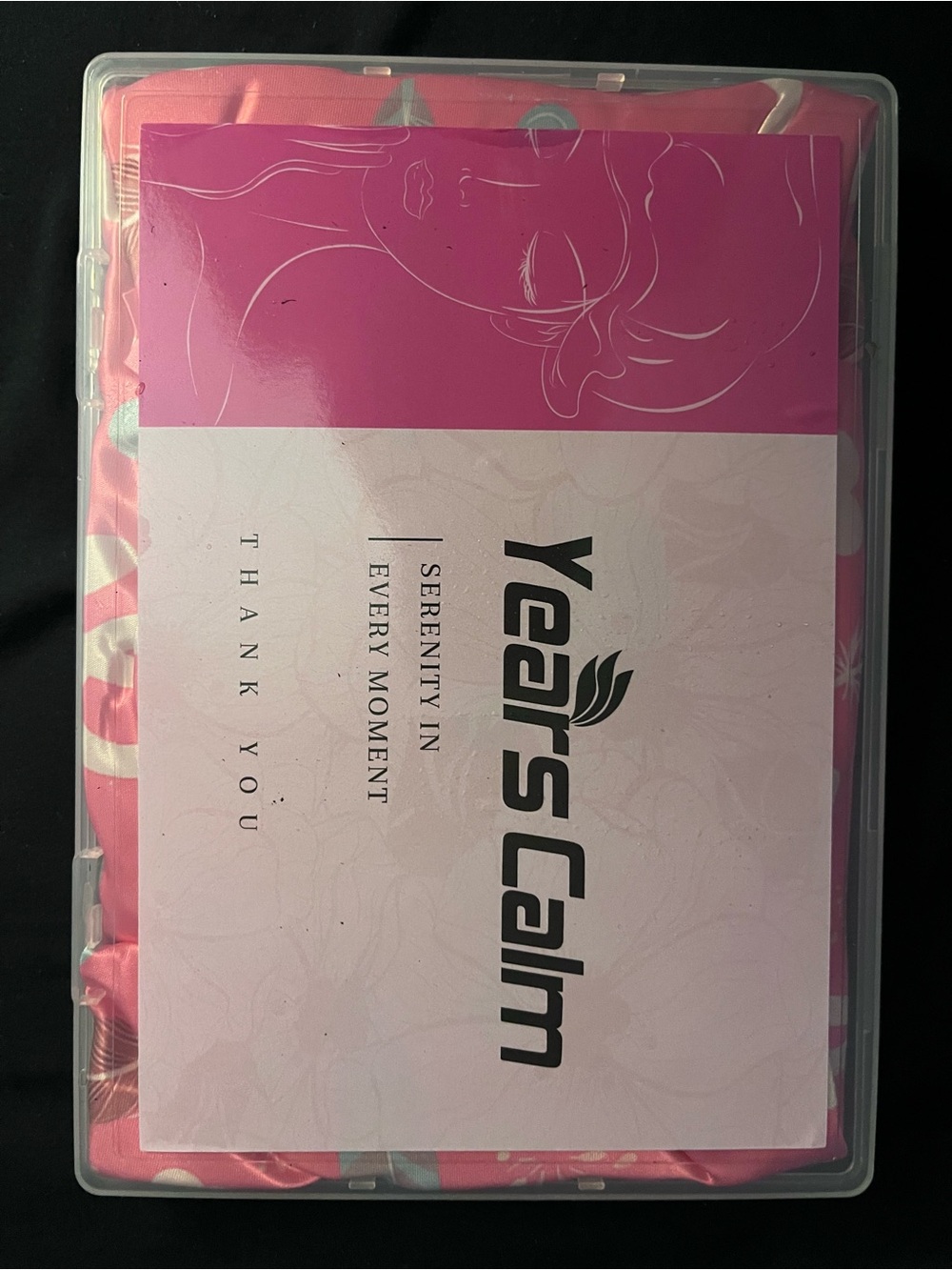Brand New Years Calm Pink Floral Sleep Mask for Hair Set / Shower Cap
